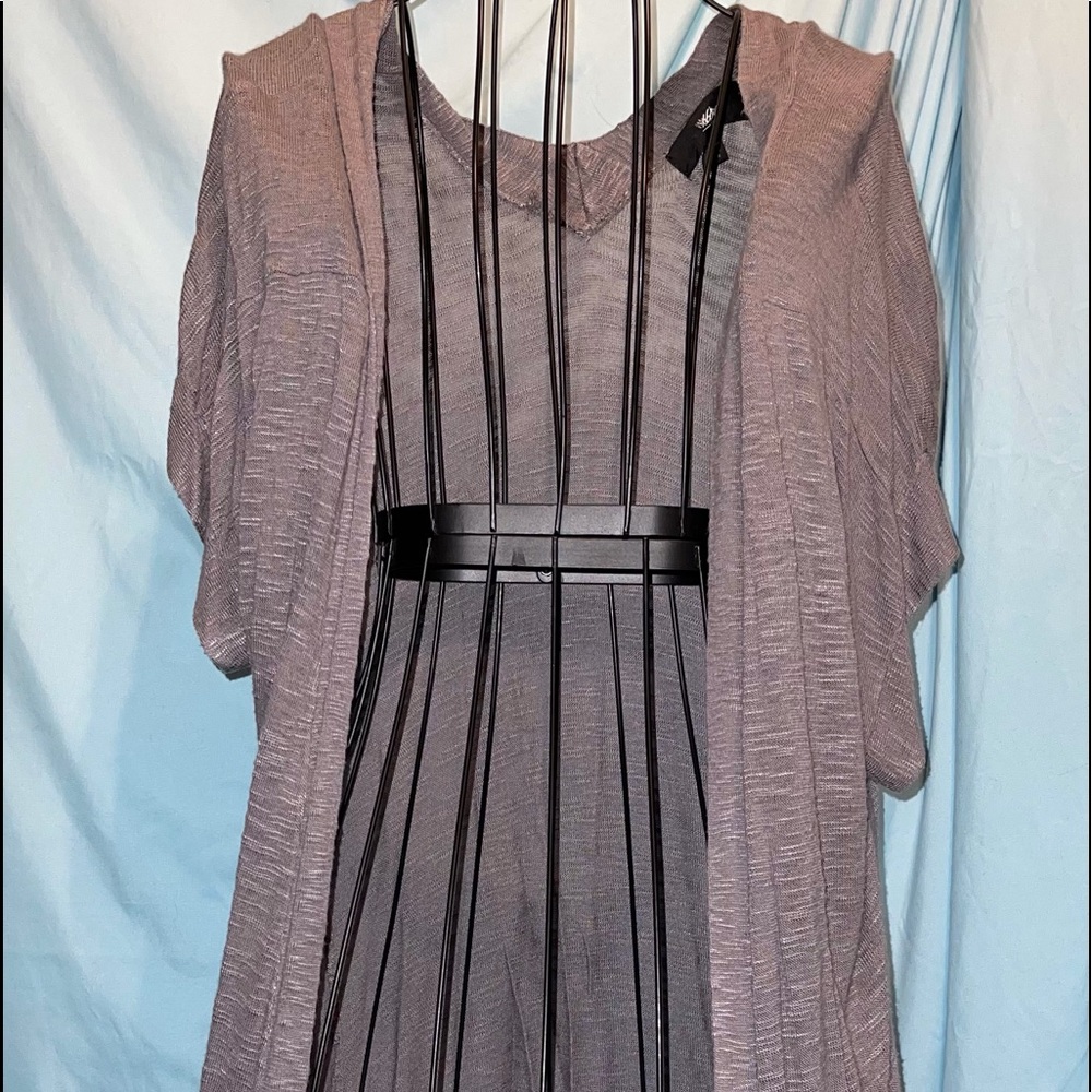 Mossimo Grey short sleeve cardigan/duster XXL